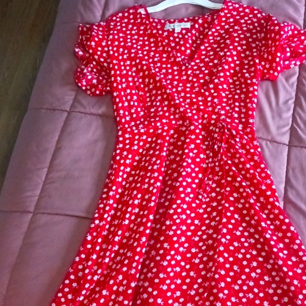 Summer dress faux wrap
